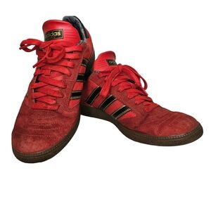 [ADIDAS BUSENITZ PRO] RED & BLACK STRIPE SKATEBOARD GORETEX MEN 9